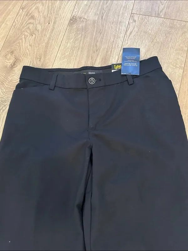 Lee® Women Flex Motion Trouser Pants, Black, size 12, NWT - Image 7