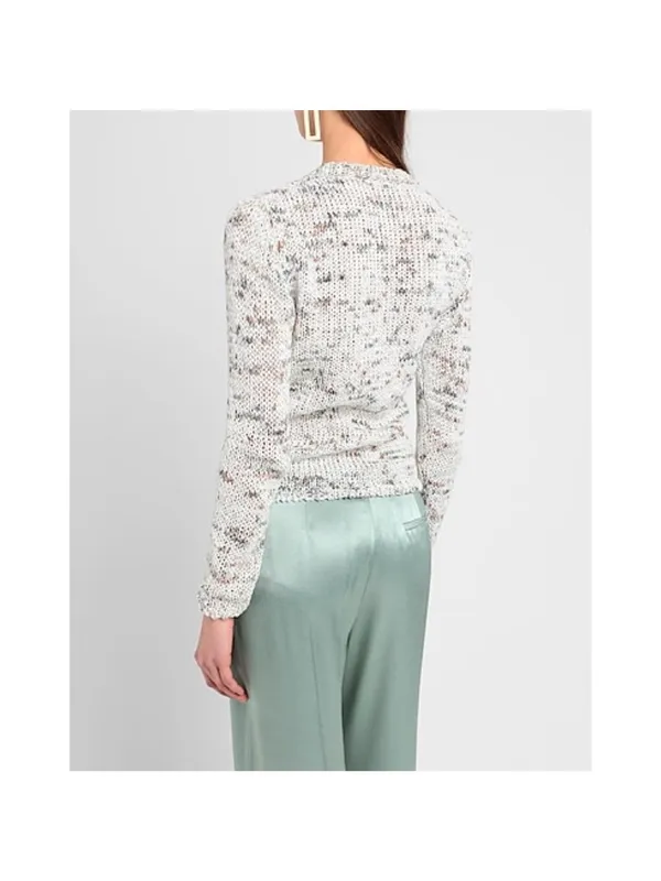8 by Yoox Speckled Sweater Small Cozy Grandmacore Confetti Chunky Knit Retro Top - Image 3