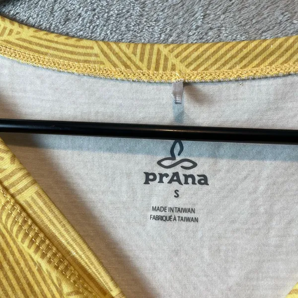 PrAna Women's Sanna t-shirt Dress Stretchy Boat Neck Size‎ Small Yellow - Image 6