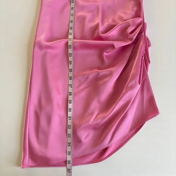 Gianni Bini Peyton Satin Mini Draped Sheath Dress Women’s Size 2 Pop Pink NWT - Image 7