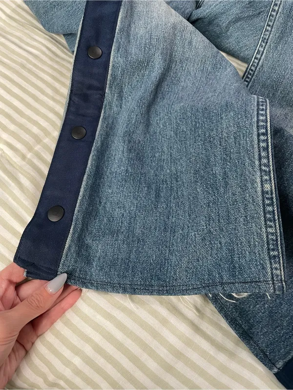 3x1 Joy Snap Away Jean Size 26 Riva Medium Wash Button Snaps Wide Leg - Image 14