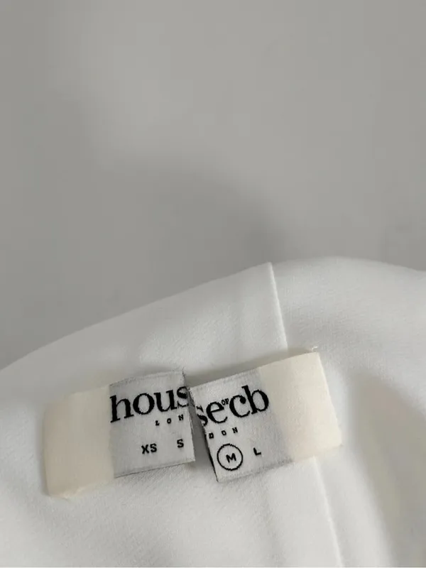 HOUSE OF CB OLYMPIA White Plunge MINI DRESS NWOT‎ Size M - Image 7