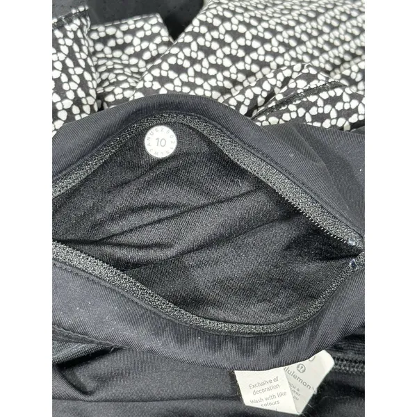 Lululemon Real Quick Running Shorts Monochromic Black Size 10 Lined - Image 8