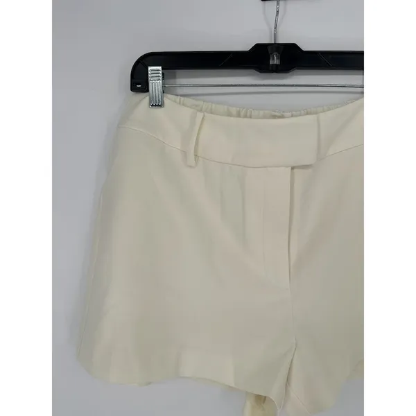 The‎ Drop Dale Suiting Shorts Womens Large Ivory Minimalist Neutral 2" Inseam - Image 4