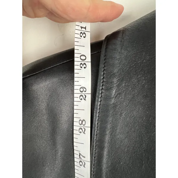Peletaria Solsona Spain‎ Black Oversized Leather Jacket Western Style Size 42 - Image 8