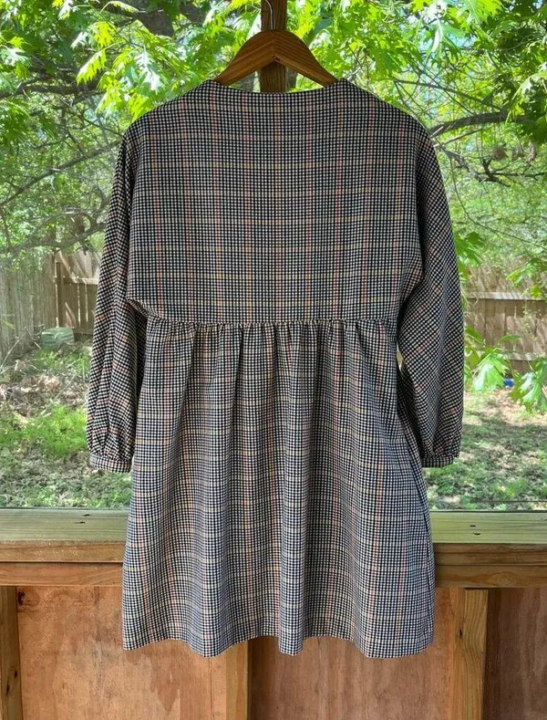 Zara Women's Plaid Button Front Mini Dress Size M - Image 2