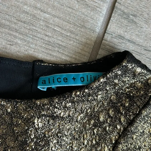 Alice and Olivia golden dress - Image 3