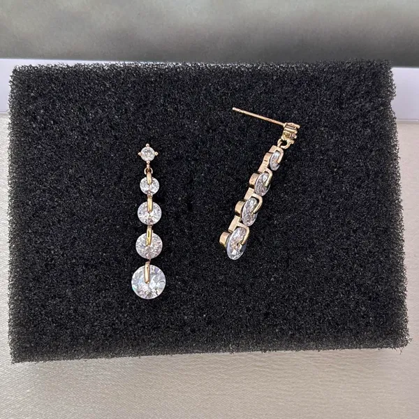 Sparkling CZ Dangle Drop Earrings for Women - Image 2