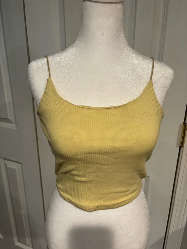 Yellow cropped cami from garage  - Image 2