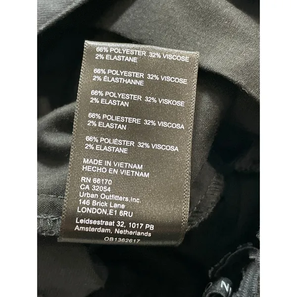 Urban Outfitters Women's Black Pleated High Rise Wide Leg Trousers Pants Size S - Image 6