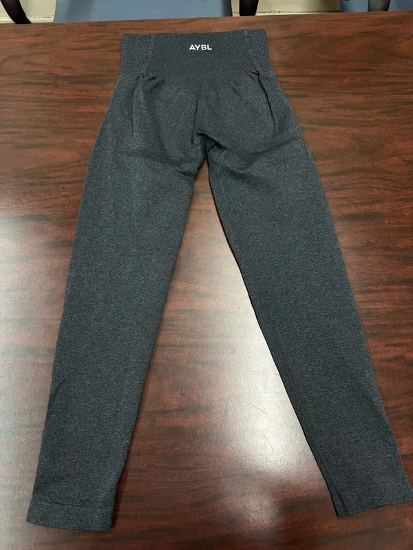 AYBL High Waisted Seamless Dark Grey Athletic Leggings Size Small - Image 2