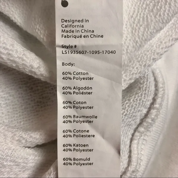 Fabletics White Pink Sweatshirt Size Med NWT - Image 10