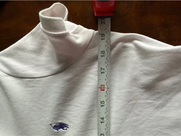 Ralph Lauren White Polo Shirt Dress with Navy Logo - Size Large - Image 9