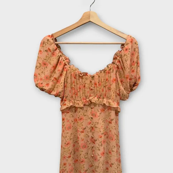 NWT Astr the Label Baloon Sleeve Midi Dress Size XS - Image 5