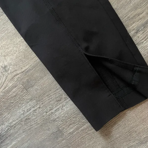 Anthropologie Black Ankle Slit Pants - Image 5