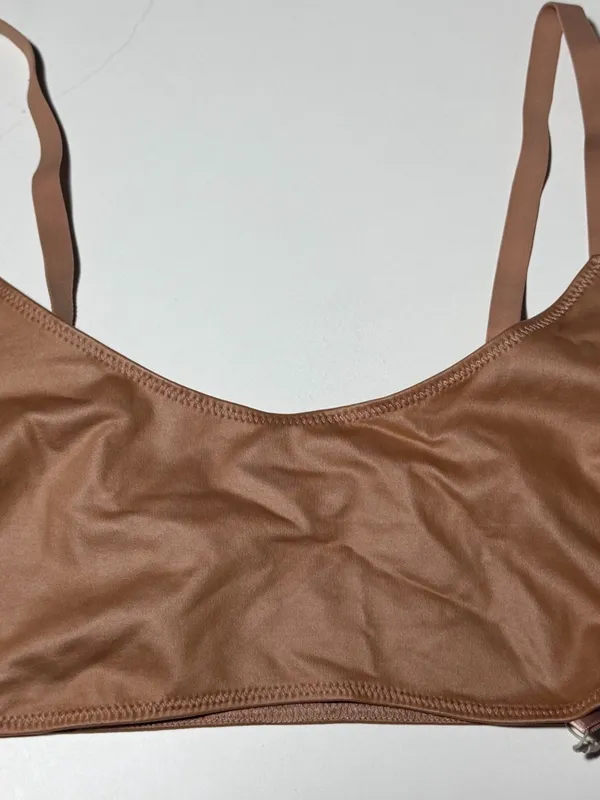 SKIMS Wet Jersey Scoop Bralette in Sienna - Size L - NWT - Image 2