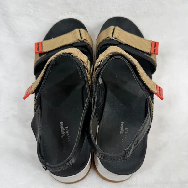 Hush Puppies Brite‎ Jute Black Tan Platform Sporty Sandals HW06698-002 Womens 8 - Image 6
