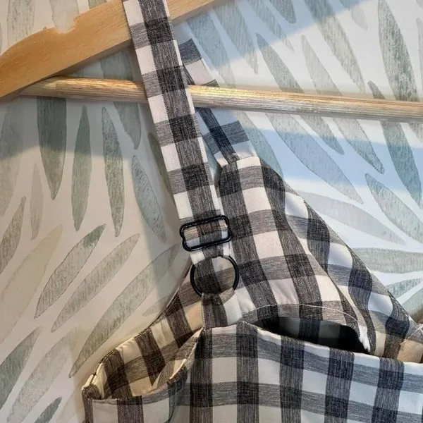 Gingham‎ Plaid Sleeveless Belted Jumpsuit Size Small Casual Boho Lightweight - Image 8