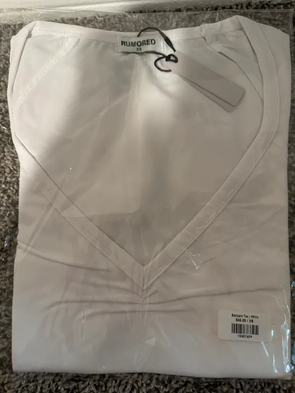 Rumored Ballpark Tee White Size XS - Image 2