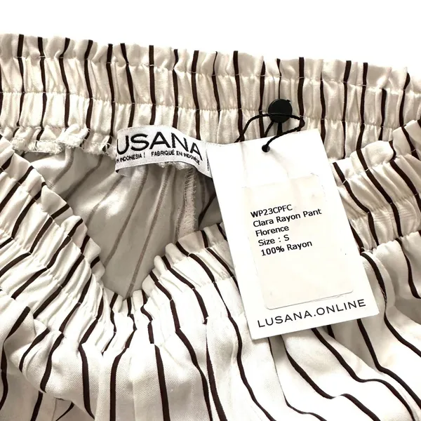 LUSANA Clara Striped Wide Leg Pant NWT Small‎ - Image 5