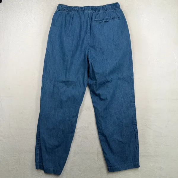 Old Navy M Billie High Rise Dark Wash Straight Ankle Trouser Cotton Denim Pants - Image 7