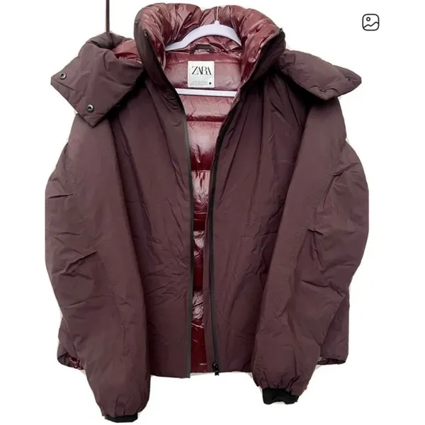Zara Down Duck Copped‎ Puffer Jacket - Image 11