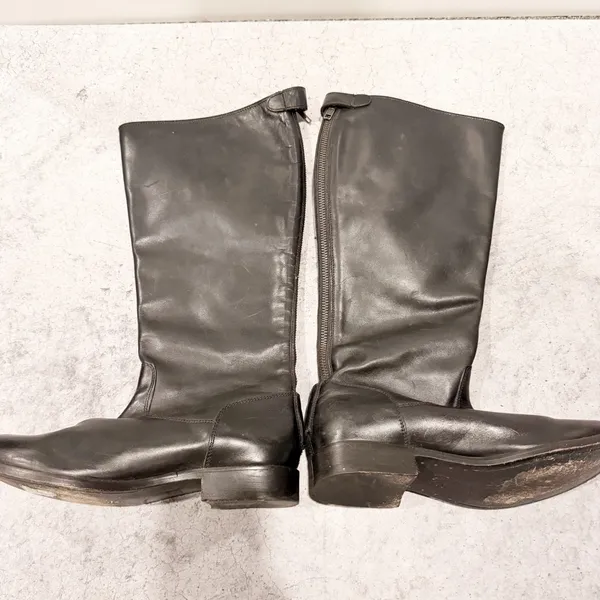Frye MELISSA BUTTON BACK ZIP BOOT 3470835 Black Tall Leather Size 6.5 - Image 4