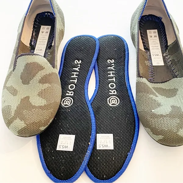 Rothy's Size 5.5 The Loafer Green Camouflage Round‎ Toe Flat Slip on Shoe - Image 6