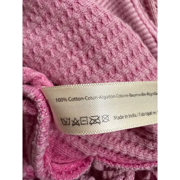 FP One Pink‎ Waffle Knit Long Sleeve Top with Side Ties Size S - Image 8