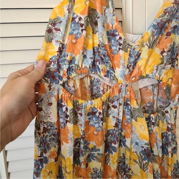 Abercrombie & Fitch Yellow Floral Maxi Dress - Image 3