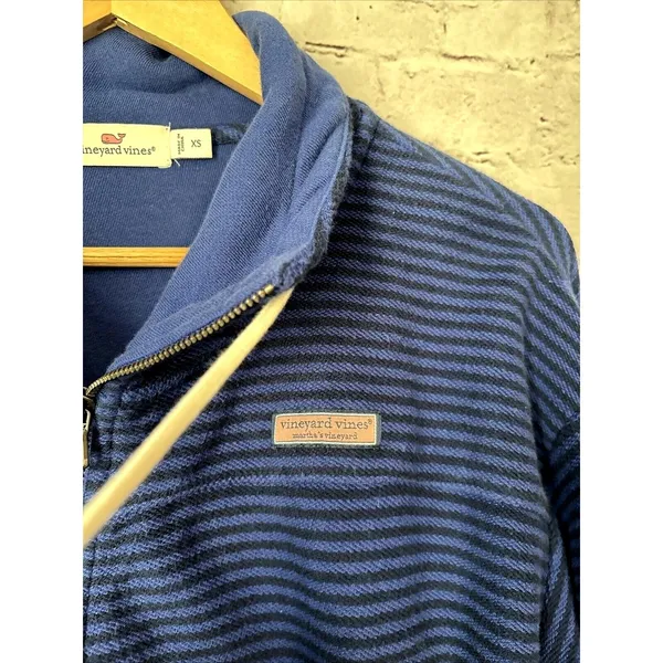 Vineyard Vines Blue Stripe‎ Zip Women's Jacket Size XS - Image 2
