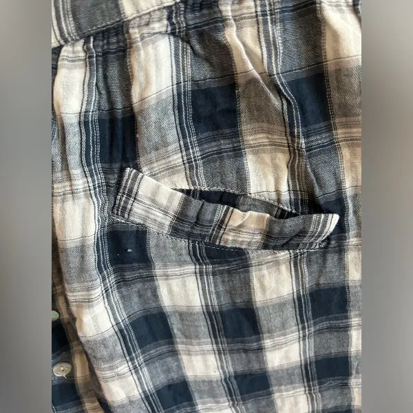 POL Ladies Girls Skirt Button Front Plaid Summer Cotton Sz Large - Image 3