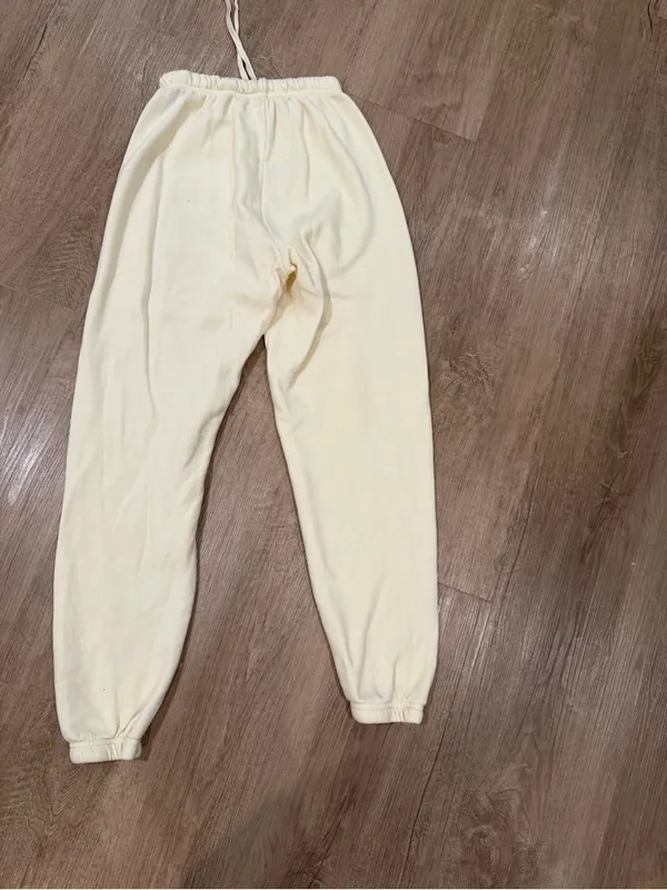 Aviator Nation Logo Sweatpants - Vintage White- Small - Image 5
