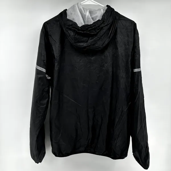 Zyia Active Rain Jacket Windbreaker Reflective Softshell Zip Hood Camo Black 2X - Image 3