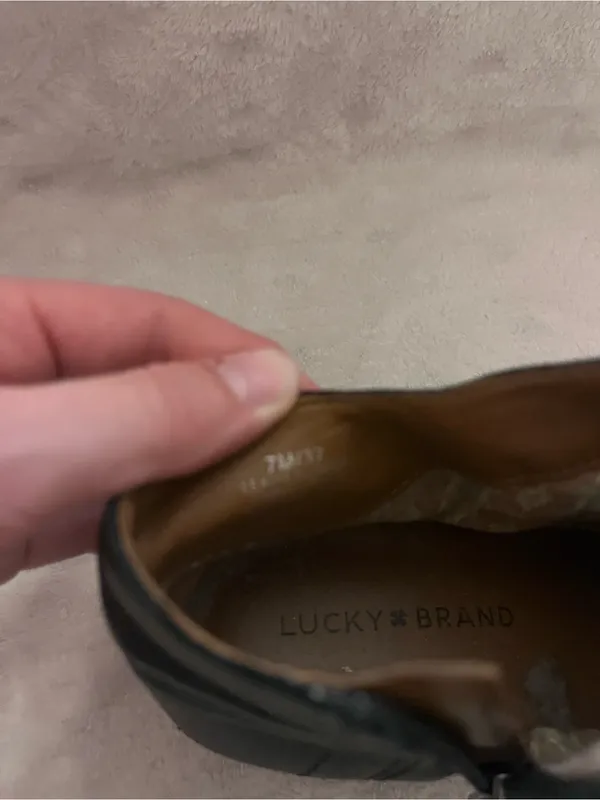 Lucky brand Black Leather Ankle Boots NWOT size 7 - Image 4