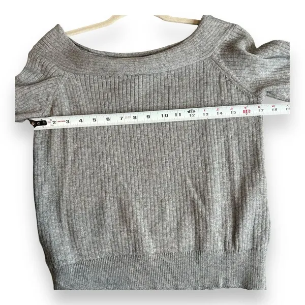 Anthropologie Moth Sweater‎ Women Small Ribbed Knit Off The Shoulder Dancer - Image 3
