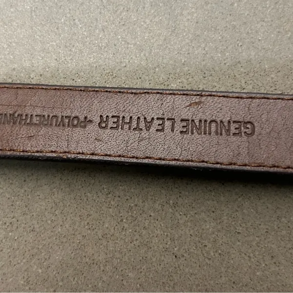 Belt Genuine Leather Brown and Silver Leather Belt-unisex - Image 3