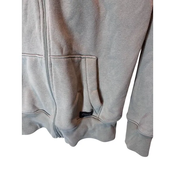 Hollister Women's Full Zip Hoodie Sage Olive Green Size XS - Image 6