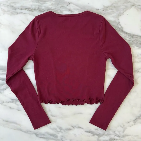 Women's Burgundy Lounge Set Purple - Image 4