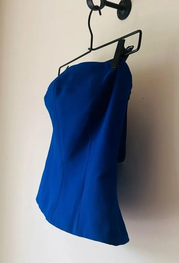 ZARA Blue Bustier Top - Size XS - New without tags - Image 4