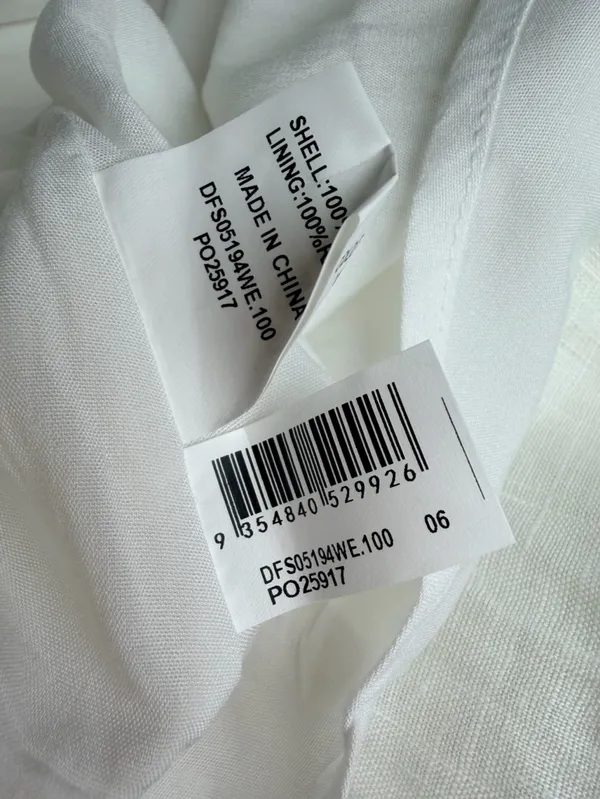 Dissh Gemima White 100% Linen Maxi Skirt Size US 2 NWT Lined A-Line Coastal - Image 8