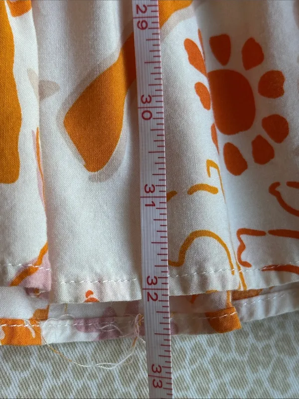 Label of Love Beachy Orange & White Mini Dress or Cover Up size L - Image 9