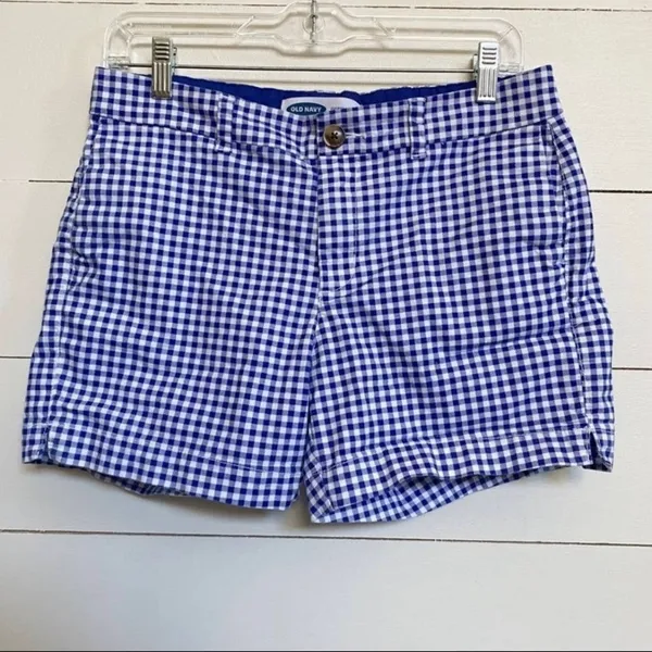 Old Navy Blue & White Patriotic‎ Everyday Gingham Shorts - 6 EUC - Image 8