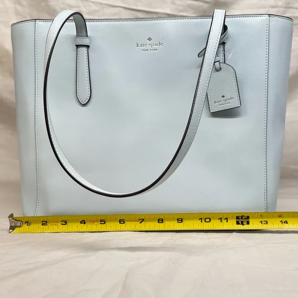 Kate Spade New York Schuyler Tote Bag - Light Blue (Saffiano PVC) - Image 6