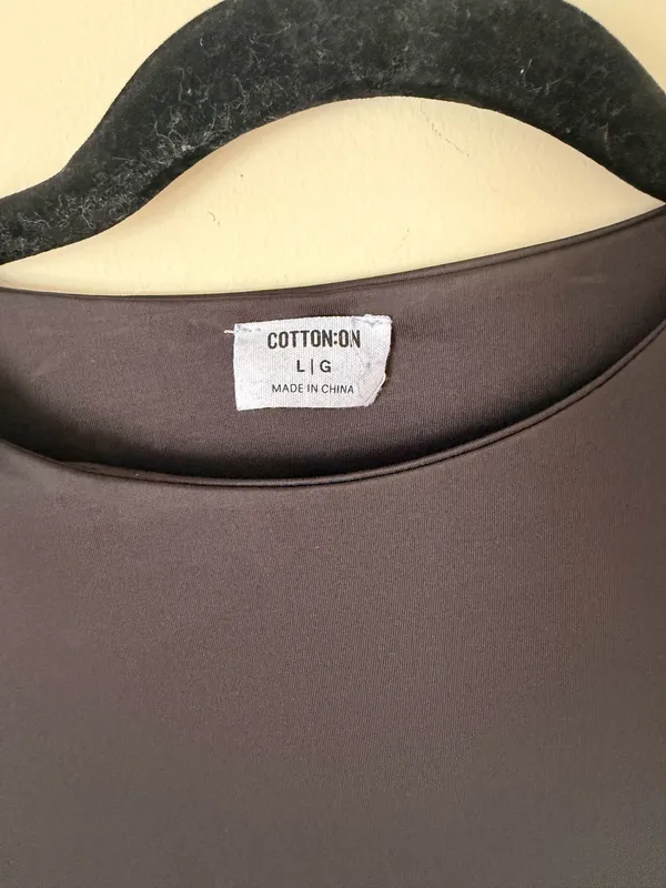 Cotton On Long Sleeve Crop Top Black - Image 5