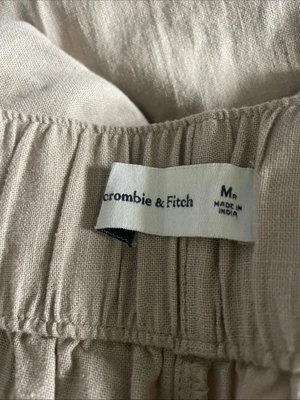 Abercrombie & Fitch Sloane Linen-Blend Tailored Wide Leg Pants - Image 8