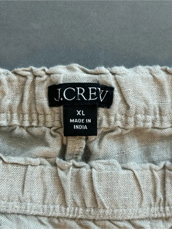 J. Crew Stratus Pant in Linen in Cream / White - Image 4
