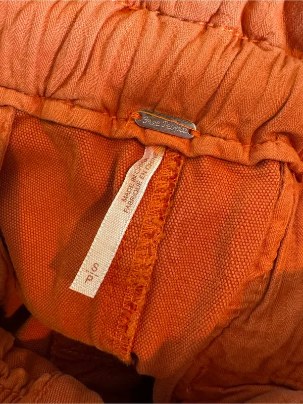 Free People Margate Pleated Trouser Pants Bird of Paradise Orange Size S - Image 10