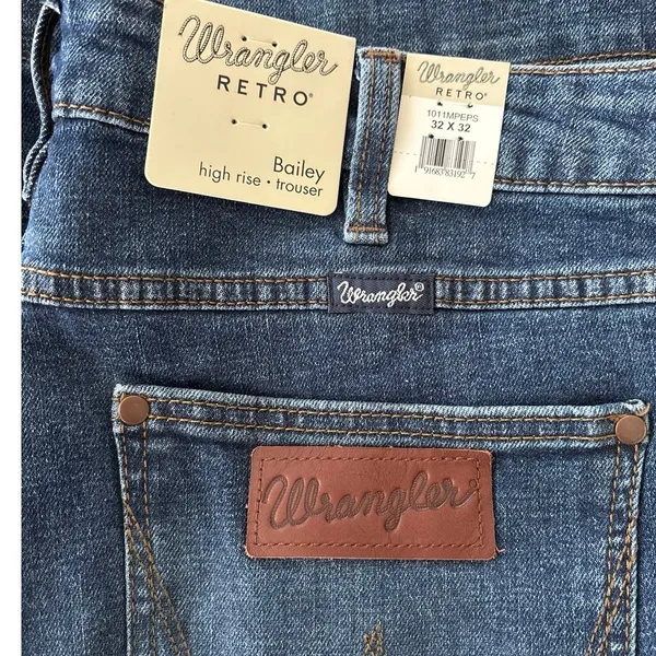 NEW Wrangler Retro Size 32 x 32 Bailey High Rise Trouser Jeans Cowgirl Rodeo - Image 3