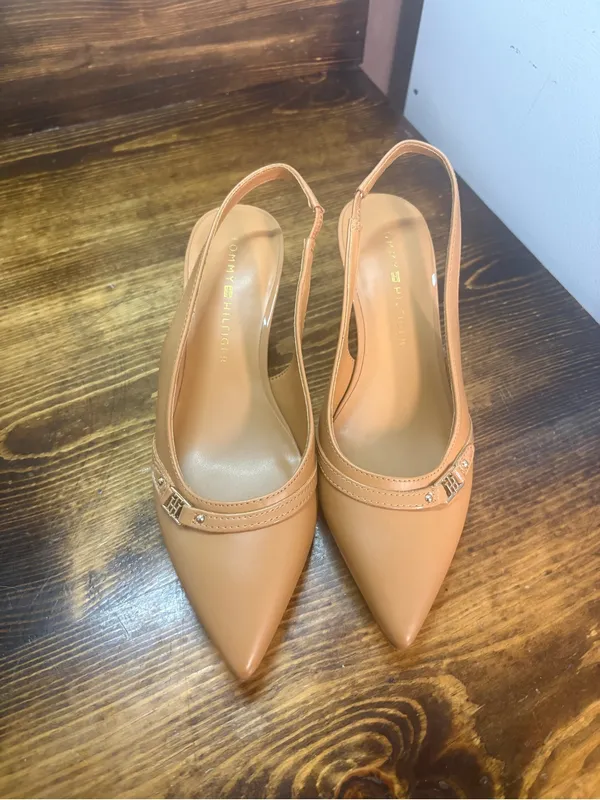 Tommy Hilfiger tan sling back heels size 6 - Image 4